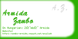 armida zambo business card